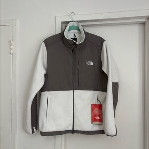 The North Face Women’s Gray and White Zip-In Jacket